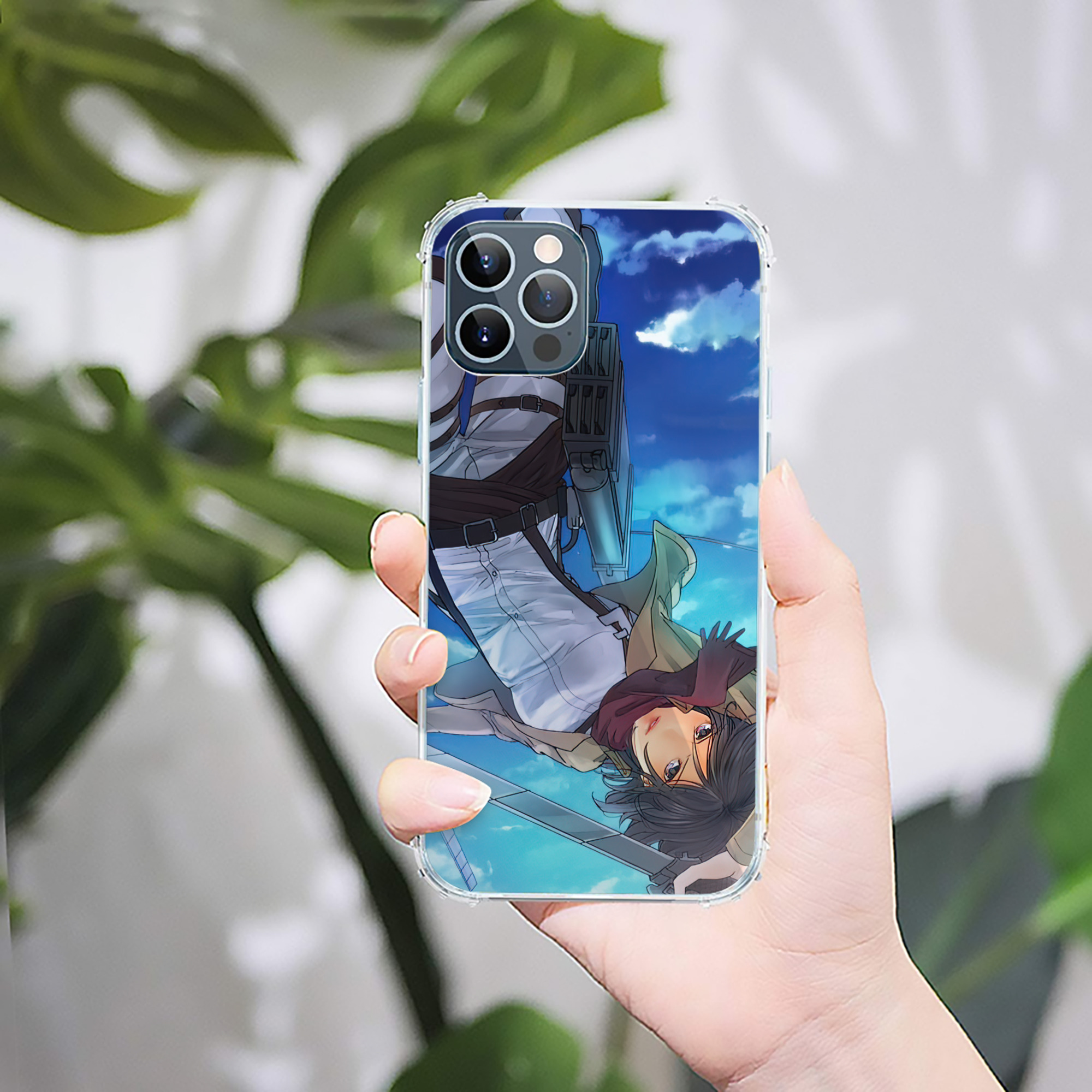 （画像用） 進撃の巨人 Attack on Titan 【iPhone 12シリーズ対応】透明スマホケース（クリアソフトケース）